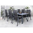 Gartenmöbel-Set Virya klein – Outdoor-Essgruppe mit Virya Glastisch 160×90cm und Aluminium-Stühlen für 2 Personen