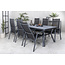 Gartenmöbel-Set Virya klein – Outdoor-Essgruppe mit Virya Glastisch 160×90cm und Aluminium-Stühlen für 2 Personen