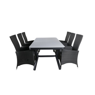 Venture Home Gartenmöbel-Set Virya Eck-Lounge – Aluminium Corner Sofa Outdoor