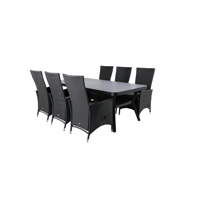 Gartenmöbel-Set Virya Eck-Lounge – großzügiges Outdoor-Ecksofa aus Aluminium & Rope