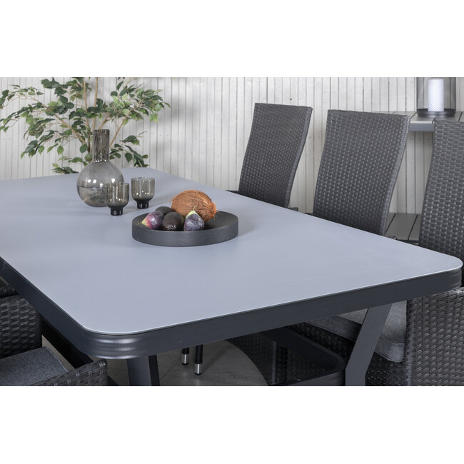 Gartenmöbel-Set Virya Eck-Lounge – großzügiges Outdoor-Ecksofa aus Aluminium & Rope