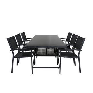 Venture Home Gartenmöbel-Set Dallas Lounge – Outdoor-Gartengarnitur für viele Gäste