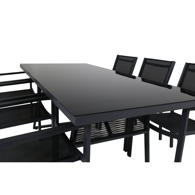 Gartenmöbel-Set Dallas Lounge – Geräumige Outdoor-Gartengarnitur für viele Gäste, wetterfest und komfortabel