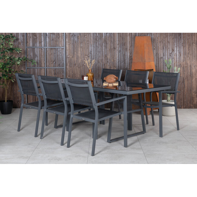 Gartenmöbel-Set Dallas Lounge – Geräumige Outdoor-Gartengarnitur für viele Gäste, wetterfest und komfortabel