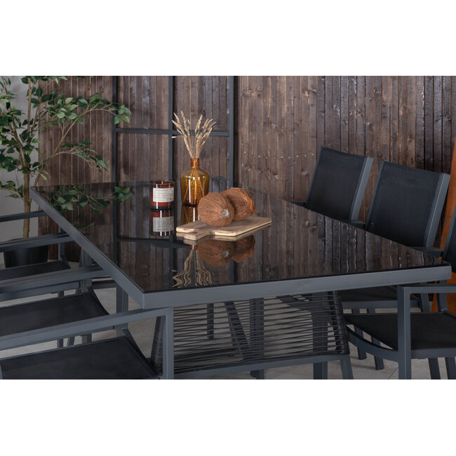 Gartenmöbel-Set Dallas Lounge – Geräumige Outdoor-Gartengarnitur für viele Gäste, wetterfest und komfortabel