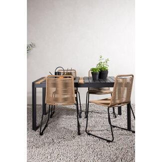 Venture Home Gartenmöbel-Set Togo & Lindos – Großes Teakholz Aluminium Terrassenset