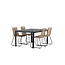 Gartenmöbel-Set Togo und Lindos – Großes Outdoor-Terrassenset aus Aluminium und Teakholz mit vielen Lindos-Stühlen