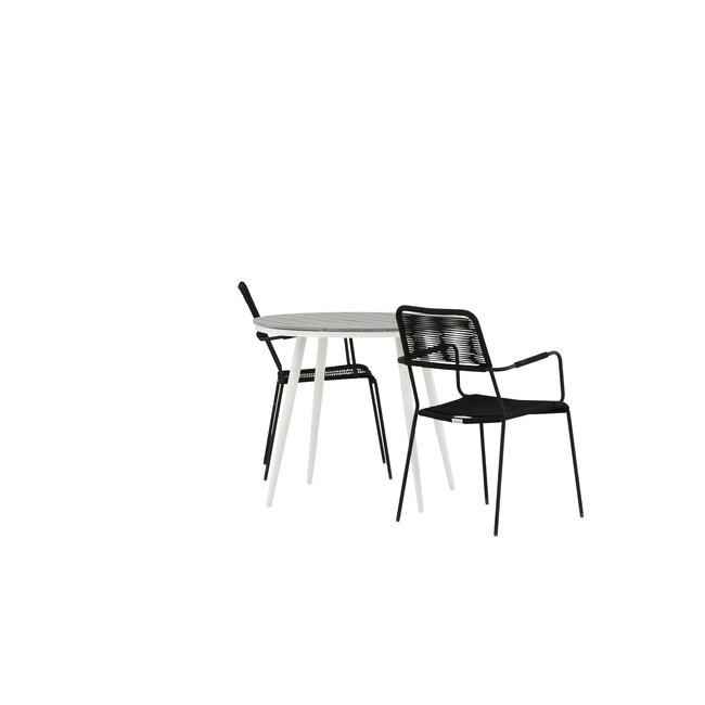 Gartenmöbel-Set Break & Lindos – 6-teilige Outdoor-Garnitur aus Aintwood & Aluminium für große Terrassen