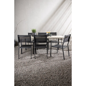 Venture Home Gartenmöbel-Set Lina & Copacabana – Aluminium Essgruppe mit Sommerflair