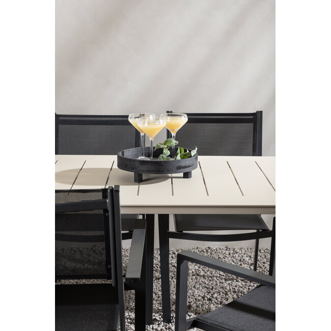 Gartenmöbel-Set Lina und Copacabana – Lebendige Aluminium Outdoor-Essgruppe mit Copacabana-Stühlen