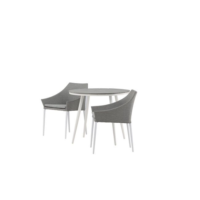 Gartenmöbel-Set Break und Spoga – Premium Outdoor-Essgruppe aus Aintwood und Aluminium mit Spoga-Stühlen