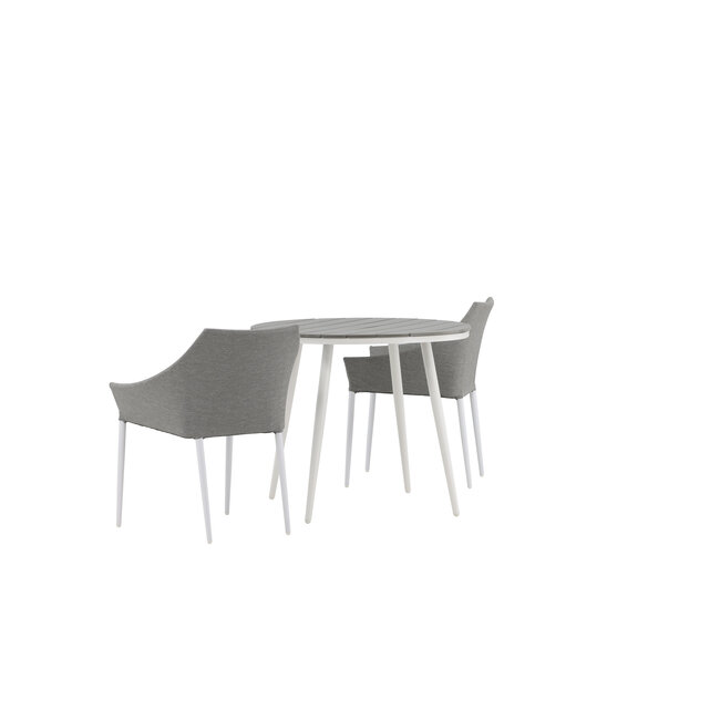 Gartenmöbel-Set Break und Spoga – Premium Outdoor-Essgruppe aus Aintwood und Aluminium mit Spoga-Stühlen