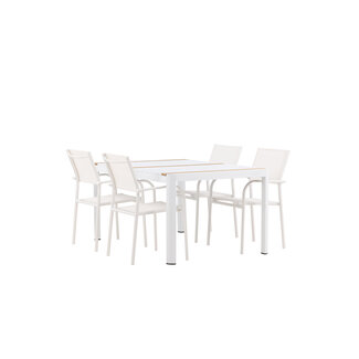 Venture Home Gartenmöbel-Set Togo & Santorini – Teakholz & Aluminium Essgruppe mediterran