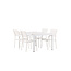 Gartenmöbel-Set Togo und Santorini – Mediterrane Outdoor-Essgruppe aus Teakholz und Aluminium