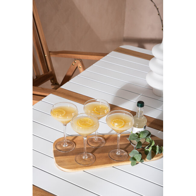 Gartenmöbel-Set Togo und Kenya – Wetterfeste Outdoor-Essgruppe aus Aluminium und Teakholz