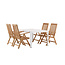 Gartenmöbel-Set Togo und Kenya – Wetterfeste Outdoor-Essgruppe aus Aluminium und Teakholz