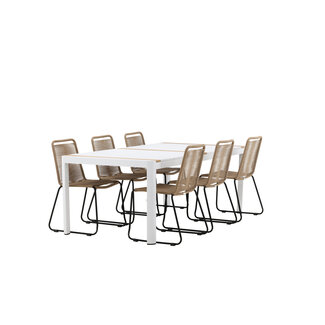 Venture Home Gartenmöbel-Set Togo, Lindos – Wetterfeste Essgruppe für den Garten