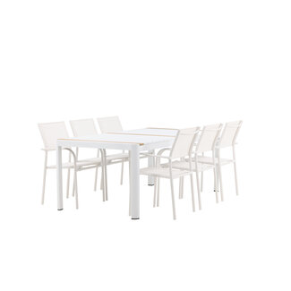 Venture Home Gartenmöbel-Set Togo, Santorini – Wetterfeste Essgruppe für den Garten