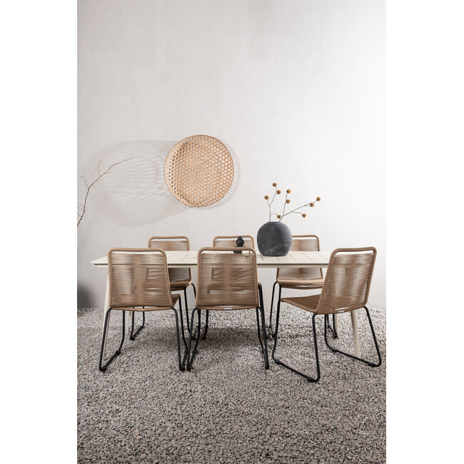 Gartenmöbel-Set Lina, Lindos – Wetterfeste Essgruppe für den Garten