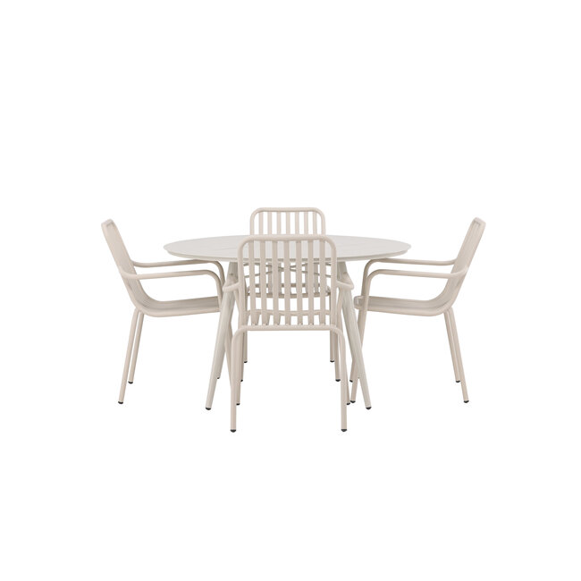 Gartenmöbel-Set Lina & Peking – Premium Outdoor-Gartengarnitur aus Aluminium, wetterfest und langlebig