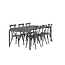 Gartenmöbel-Set Borneo & Peking – Wetterfeste Outdoor-Essgruppe aus Aluminium mit Peking-Stühlen