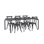 Gartenmöbel-Set Borneo & Peking – Wetterfeste Outdoor-Essgruppe aus Aluminium mit Peking-Stühlen