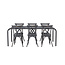 Gartenmöbel-Set Borneo & Peking – Wetterfeste Outdoor-Essgruppe aus Aluminium mit Peking-Stühlen