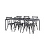 Gartenmöbel-Set Borneo & Peking – Wetterfeste Outdoor-Essgruppe aus Aluminium mit Peking-Stühlen