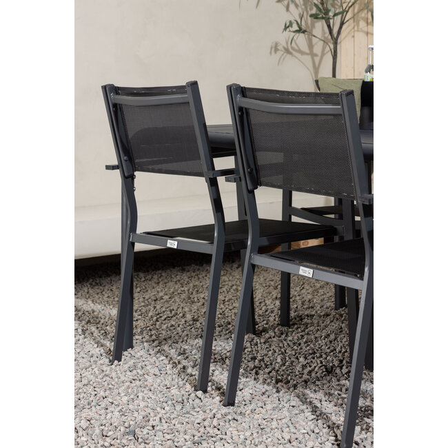 Gartenmöbel-Set Borneo und Copacabana – Wetterfeste Outdoor-Essgruppe aus Aluminium
