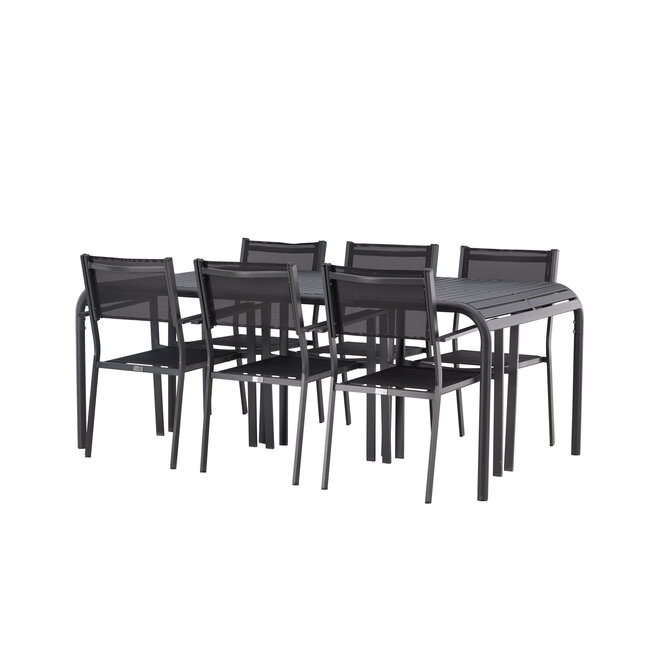 Gartenmöbel-Set Borneo und Copacabana – Wetterfeste Outdoor-Essgruppe aus Aluminium