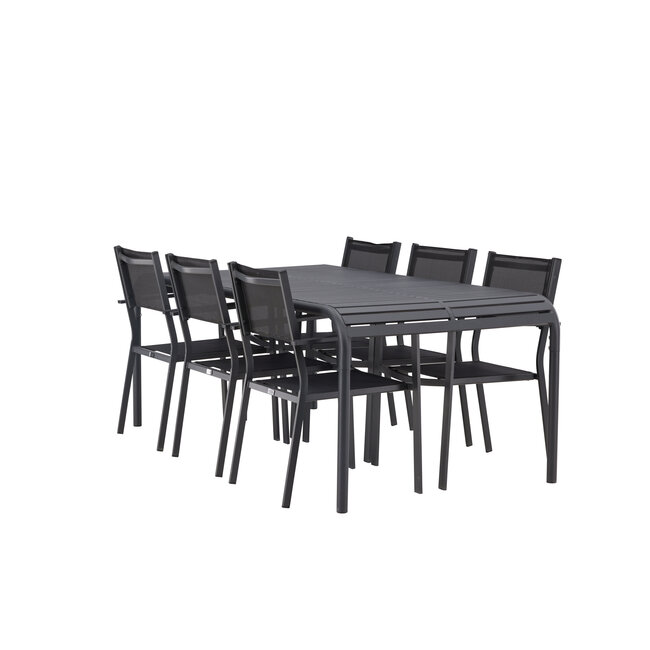 Gartenmöbel-Set Borneo und Copacabana – Wetterfeste Outdoor-Essgruppe aus Aluminium