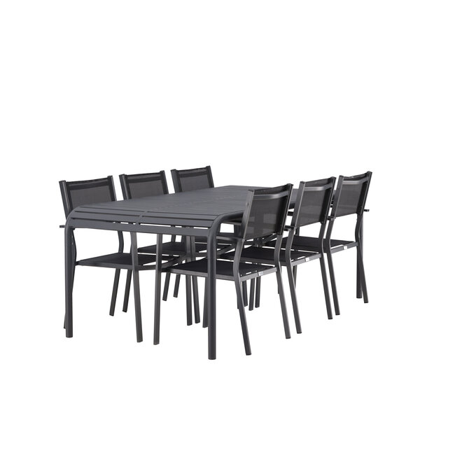 Gartenmöbel-Set Borneo und Copacabana – Wetterfeste Outdoor-Essgruppe aus Aluminium