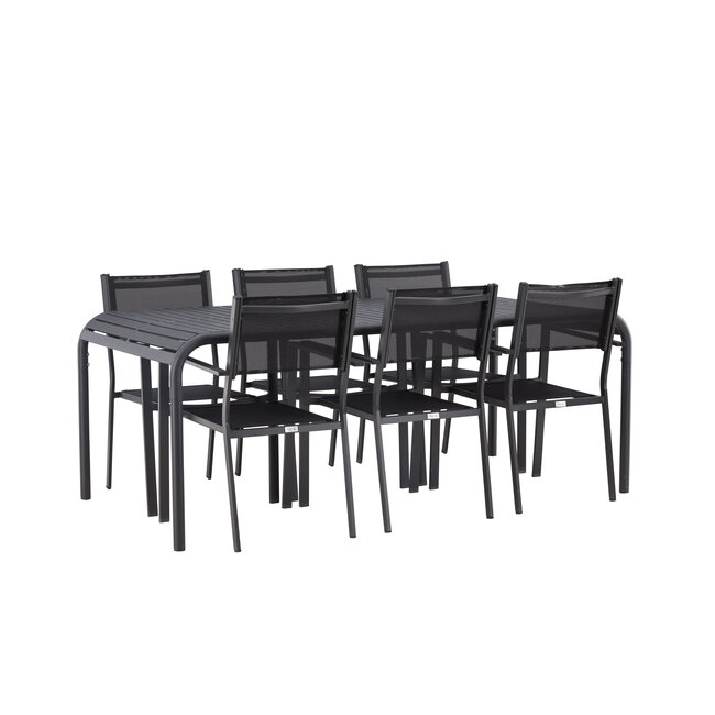 Gartenmöbel-Set Borneo und Copacabana – Wetterfeste Outdoor-Essgruppe aus Aluminium