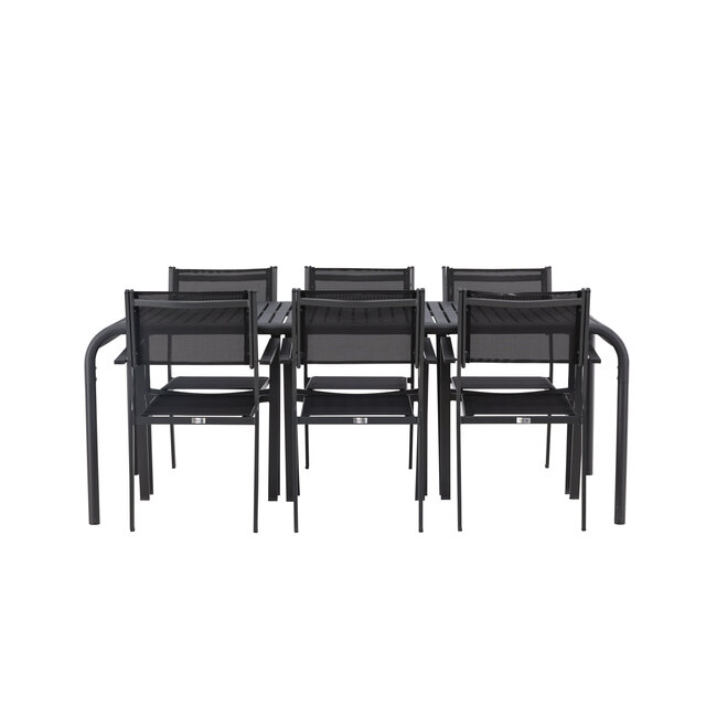 Gartenmöbel-Set Borneo und Copacabana – Wetterfeste Outdoor-Essgruppe aus Aluminium
