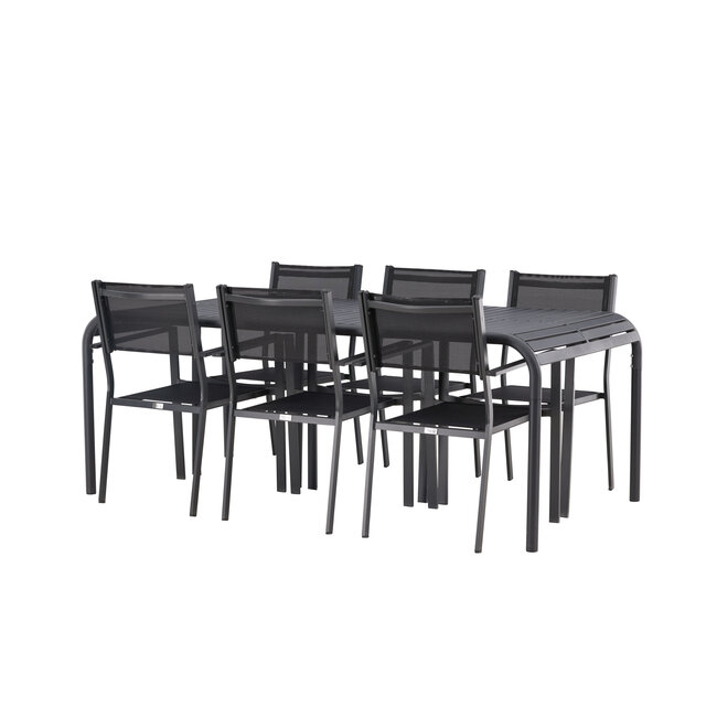 Gartenmöbel-Set Borneo und Copacabana – Wetterfeste Outdoor-Essgruppe aus Aluminium