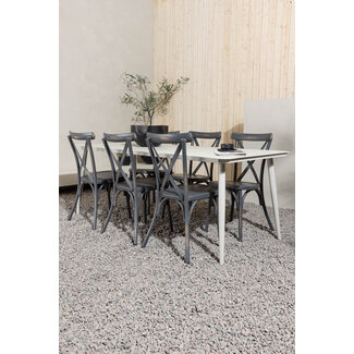 Venture Home Gartenmöbel-Set Lina & Peking – Aluminium Essgruppe für Garten & Terrasse