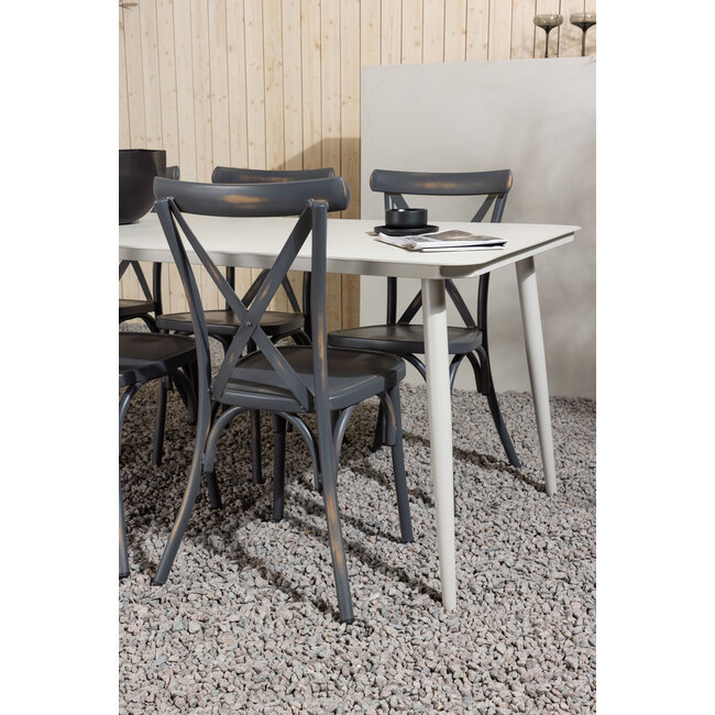 Gartenmöbel-Set Lina und Peking – Wetterfeste Outdoor-Essgruppe aus Aluminium