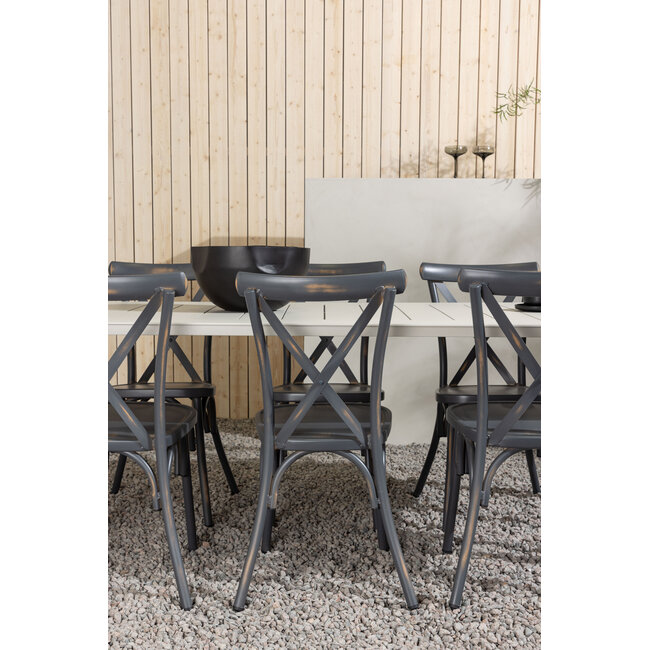 Gartenmöbel-Set Lina und Peking – Wetterfeste Outdoor-Essgruppe aus Aluminium