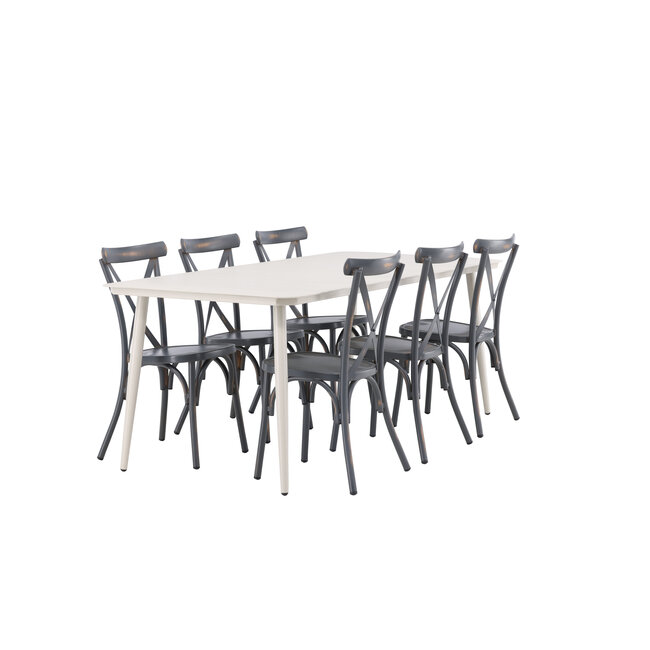 Gartenmöbel-Set Lina und Peking – Wetterfeste Outdoor-Essgruppe aus Aluminium