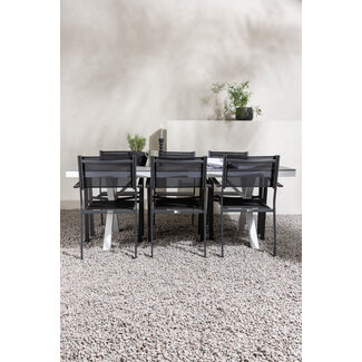 Venture Home Gartenmöbel-Set Garcia & Copacabana – Aluminium & Aintwood Essgruppe