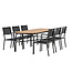 Gartenmöbel-Set Holmbeck und Copacabana – Outdoor-Essgruppe aus Akazienholz und Stahl
