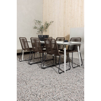 Venture Home Gartenmöbel-Set Lina & Lindos – Aluminium Essgruppe für Garten & Terrasse