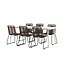 Gartenmöbel-Set Lina & Lindos – Wetterfeste Outdoor-Essgruppe aus Aluminium