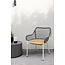 Gartensessel Amora Grau – Outdoor-Relaxsessel 59×55 cm Teakholz, Stahl & Polyester