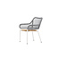 Gartensessel Amora Grau – Outdoor-Relaxsessel 59×55 cm Teakholz, Stahl & Polyester