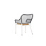 Gartensessel Amora Grau – Outdoor-Relaxsessel 59×55 cm Teakholz, Stahl & Polyester