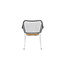 Gartensessel Amora Grau – Outdoor-Relaxsessel 59×55 cm Teakholz, Stahl & Polyester