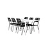 Gartenmöbel-Set Break & Lindos – Tisch Aluminium Aintwood + Lindos Armlehnstühle Rope