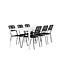 Gartenmöbel-Set Break & Lindos – Tisch Aluminium Aintwood + Lindos Armlehnstühle Rope