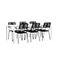 Gartenmöbel-Set Break & Lindos – Tisch Aluminium Aintwood + Lindos Armlehnstühle Rope